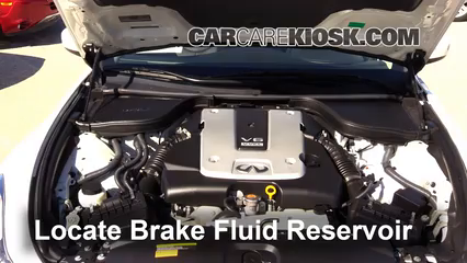 2013 Infiniti G37 X 3.7L V6 Coupe Brake Fluid Add Fluid